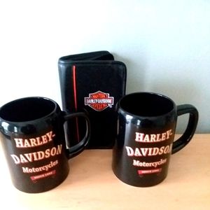 Harley Davidson mugs w/organizer